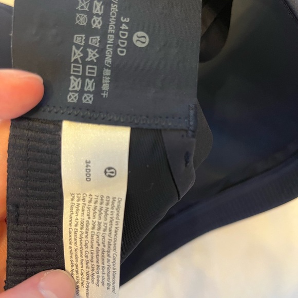Lululemon Sports Bra, never worn, navy - Picture 3 of 4